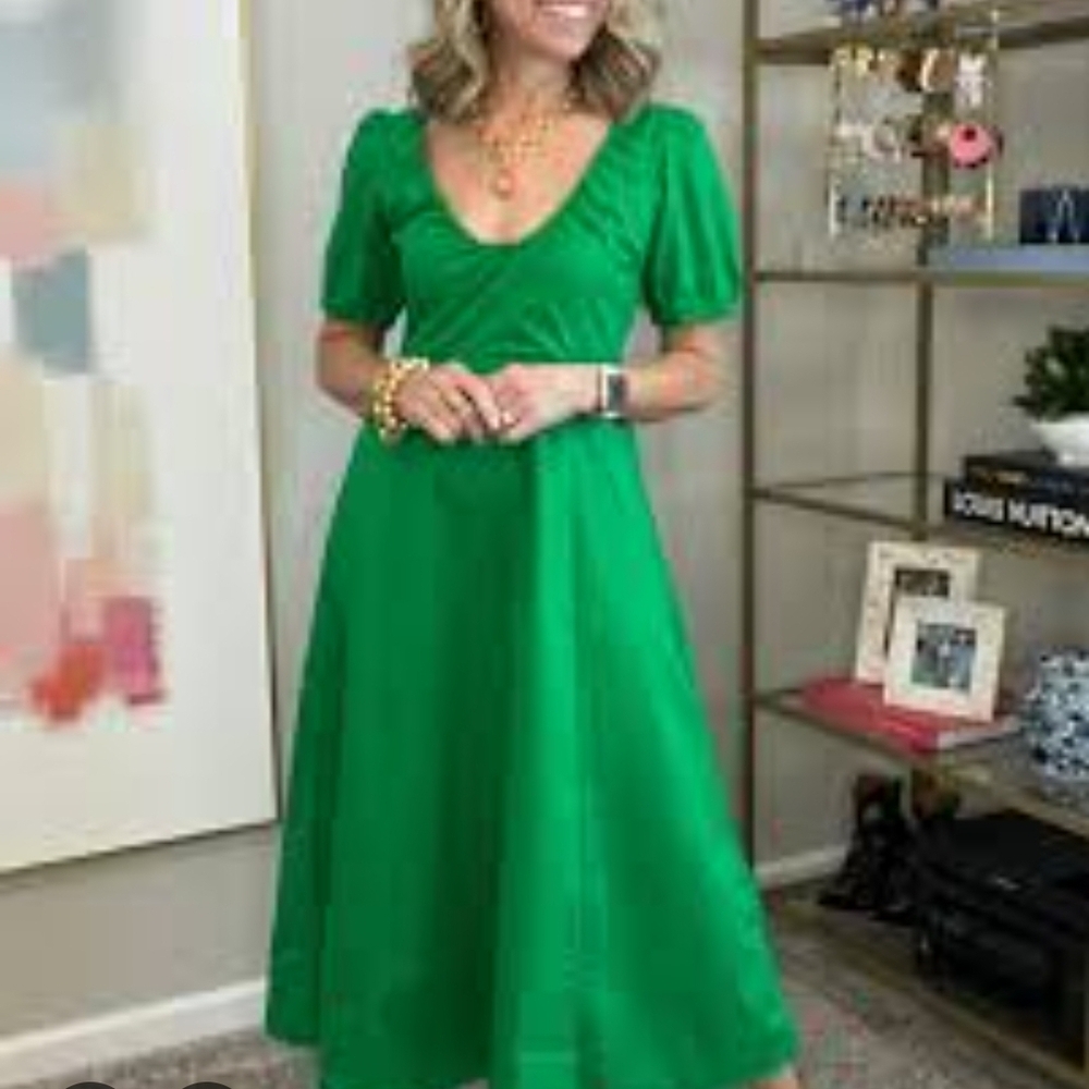 Old Navy Vibrant Green Midi Dress